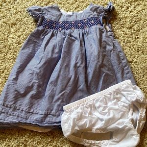 Janie and Jack striped embroidered set